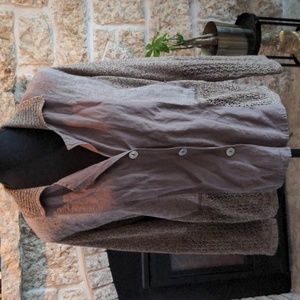 Olsen Linen/Knit Cardigan